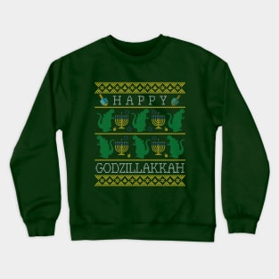 Happy Hannukkah Godzilla Crewneck Sweatshirt